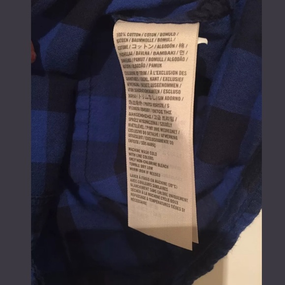 Hollister Plaid Shirt Blue Size medium - Picture 4 of 4
